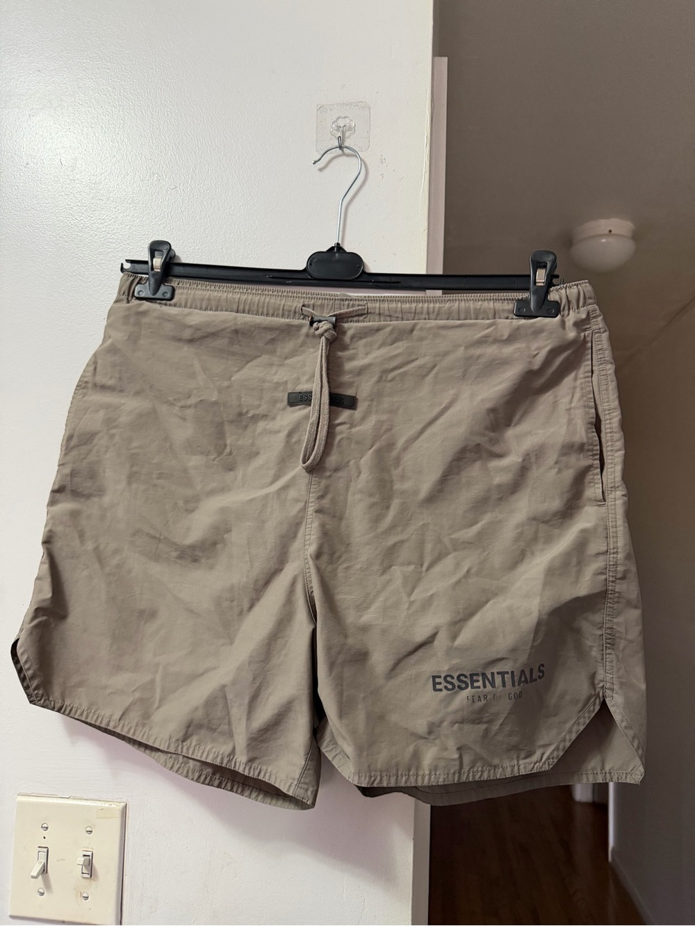 Fear of God ESSENTIALS Men’s Swim Trunks in Khaki